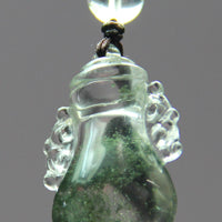 TOP GRADE NATURAL GREEN-PHANTOM CRYSTAL PENDANT #1571