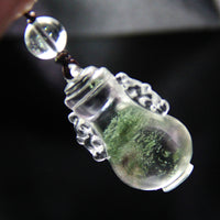 TOP GRADE NATURAL GREEN-PHANTOM CRYSTAL PENDANT #1571