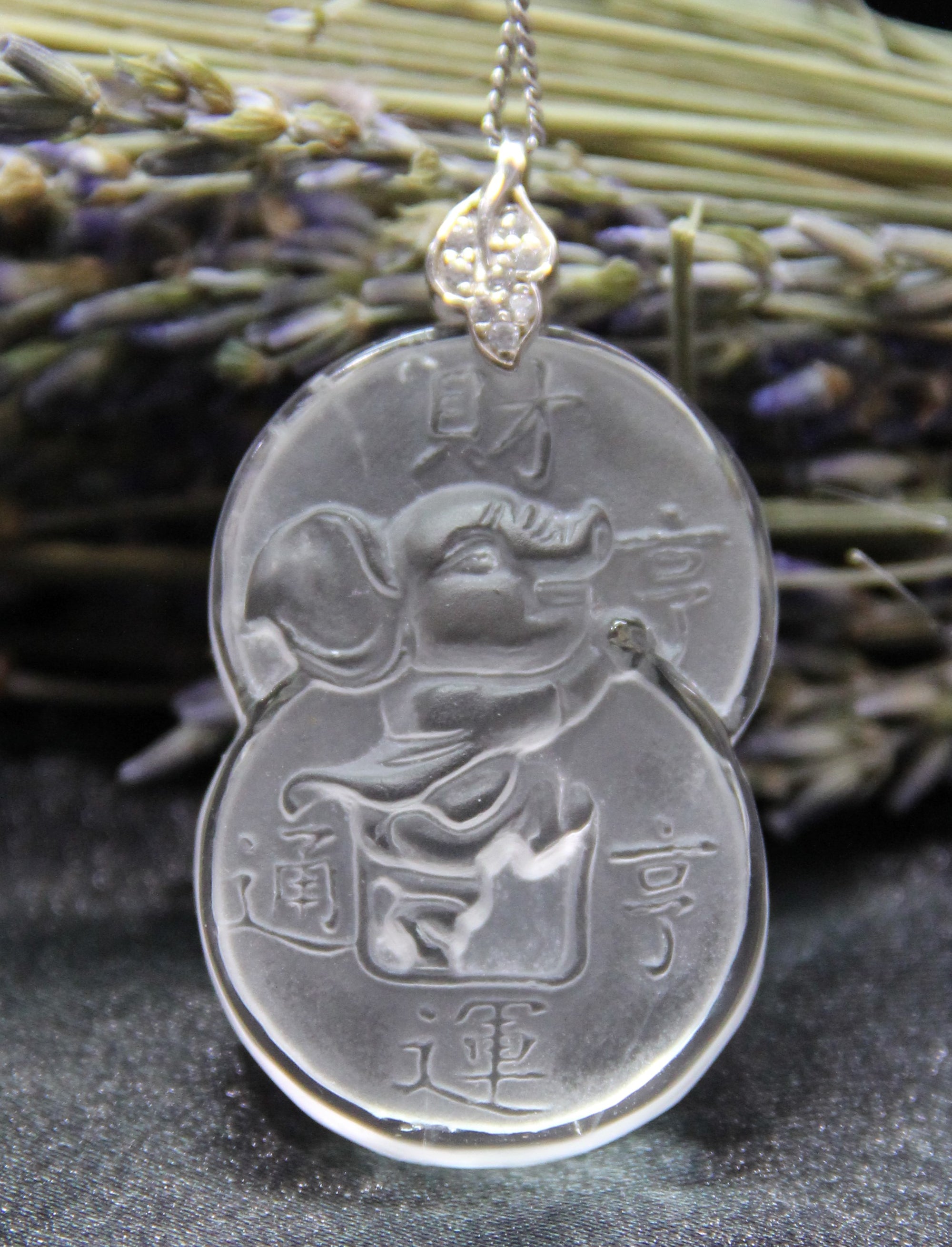 Top Grade White Crystal (Rock Crystal) Pendant #1570