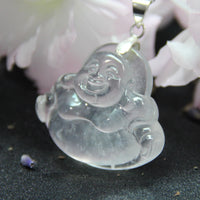 NATURAL ROCK CRYSTAL BUDDHA PENDANT #1826