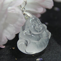 NATURAL ROCK CRYSTAL BUDDHA PENDANT #1826