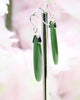 SILVER LONG TEARDROP EARRINGS #1076