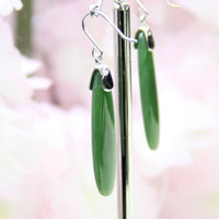 SILVER LONG TEARDROP EARRINGS #1076