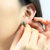 10mm Classic Jade Earrings #1075