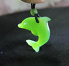 Lucky Dolphin Dance Siberian Jade Pendant #1511