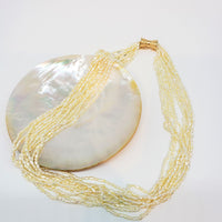 14K GOLD AKOYA KESHI PEARLS NECKLACE #1591