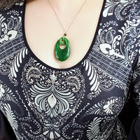 Eternal Harmony Peace Buckle Jade Necklace #1115