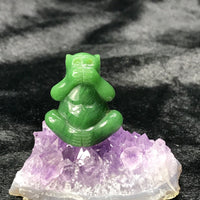 1.5" Jade Monkey on Raw Amethyst #1870