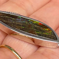 Sterling Silver Ammolite Pendant  #977